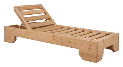 Ξαπλώστρα Ξύλινη Καφέ 204x77.5x29εκ. HomeMarkt
