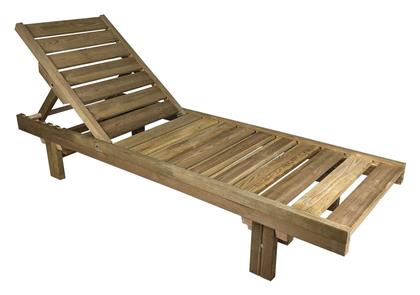 Ξαπλώστρα Ξύλινη Lugano Φυσικό 200x68x32εκ. Woodwell