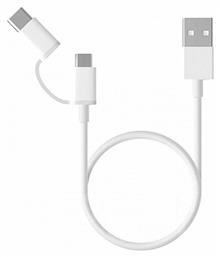 Regular USB to Type-C / micro USB Cable Λευκό 1m Xiaomi