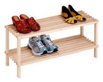 Ξύλινη με 2 Ράφια Φυσικό 74x26x30cm E-3773 - Sidirela