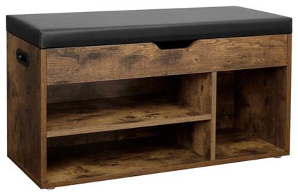 Ξύλινη με 3 Ράφια Μαύρη 80x30x44cm LHS30BX - Vasagle