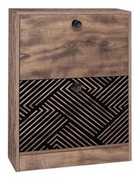 Ξύλινη Παπουτσοθήκη 1872 με 2 Ράφια Grey Oak - Μαύρο 60x23.5x81cm - Fylliana