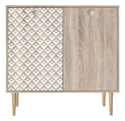 Ξύλινη Παπουτσοθήκη 2227 με 4 Ράφια Sonoma - Λευκό 75x37x75cm - Fylliana