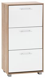 Ξύλινη Παπουτσοθήκη Davina με 3 Ράφια Sonama - Λευκό 62x24x110cm - HomeMarkt