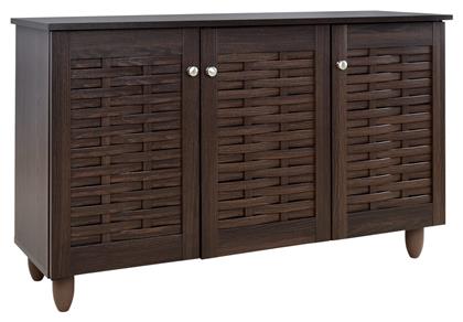 Ξύλινη Παπουτσοθήκη Iggy με 3 Ράφια Wenge 114x34x68cm - HomeMarkt