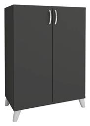 Ξύλινη Παπουτσοθήκη Lilly με 4 Ράφια Ανθρακί 72x32.5x88cm - Megapap