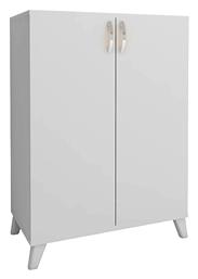 Ξύλινη Παπουτσοθήκη Lilly με 4 Ράφια Λευκή 72x32.5x88cm - Megapap