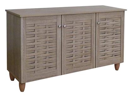 Ξύλινη Παπουτσοθήκη με 3 Ράφια Oak 114x34x67cm - Zita Plus