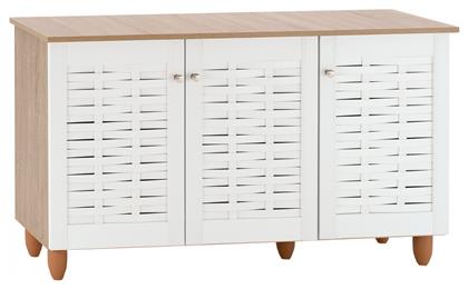 Ξύλινη Παπουτσοθήκη με 3 Ράφια Sonama / Λευκό 114.5x34x68cm - HomeMarkt