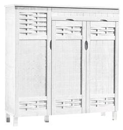 Ξύλινη Παπουτσοθήκη με 6 Ράφια Άσπρο 115x38x119cm - Woodwell