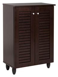 Ξύλινη Παπουτσοθήκη Prolly με 4 Ράφια Wenge Μ60xΠ34xΥ88cm - HomeMarkt