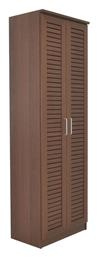 Ξύλινη Παπουτσοθήκη Sante με 7 Ράφια Καρυδί 60x37x183cm - Pakketo