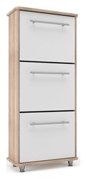 Ξύλινη Παπουτσοθήκη SO-NI5803DWH με 3 Ράφια 58x26.5x132cm - Alphab2b