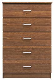 Ξύλινη Συρταριέρα Κρεβατοκάμαρας Drawer με 5 συρτάρια 60x40x97εκ. Woodwell