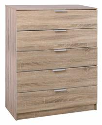 Ξύλινη Συρταριέρα Κρεβατοκάμαρας Drawer με 5 συρτάρια 80x40x102εκ. Woodwell