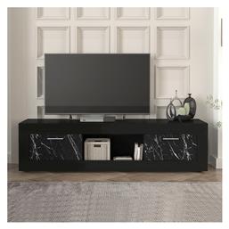 Ξύλινο Davin Μαύρο - Μαύρο Εφέ Μαρμάρου 180x40x47εκ. GP042-0244,1 - Megapap