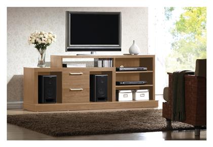 Ξύλινο Έπιπλο Τηλεόρασης Analog Δρυς Μ180xΠ49xΥ70cm - Woodwell