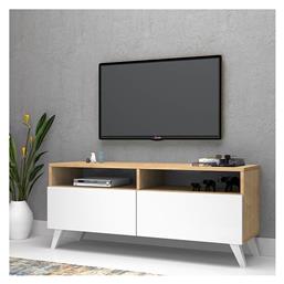 Ξύλινο Έπιπλο Τηλεόρασης Encoy Sonoma - Λευκό Μ120xΠ35xΥ50cm - Megapap