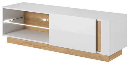 Ξύλινο Έπιπλο Τηλεόρασης High Λευκό / Λευκό High Gloss / Grandson Μ138.1xΠ40xΥ45.5cm - LH Home Furniture