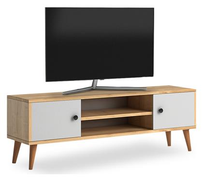 Ξύλινο Έπιπλο Τηλεόρασης Parma White / Oak Μ120xΠ30xΥ40cm - Megapap