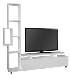 Έπιπλο Τηλεόρασης Ξύλινο Tulip Λευκό Μ160xΠ29.5xΥ160cm - Megapap