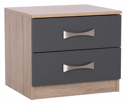 Ξύλινο Κομοδίνο Ashlyn Sonoma - Γκρι 48x40.5x42cm - HomeMarkt