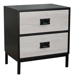 Ξύλινο Κομοδίνο Factory Μαύρο / Oak 50x35x55cm - Liberta