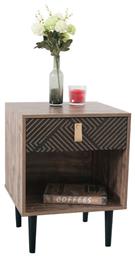 Ξύλινο Κομοδίνο Home Black / Grey Oak 40x39.5x55cm - Fylliana