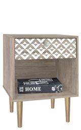 Ξύλινο Κομοδίνο Home Sonoma 40x39.5x55cm - Fylliana