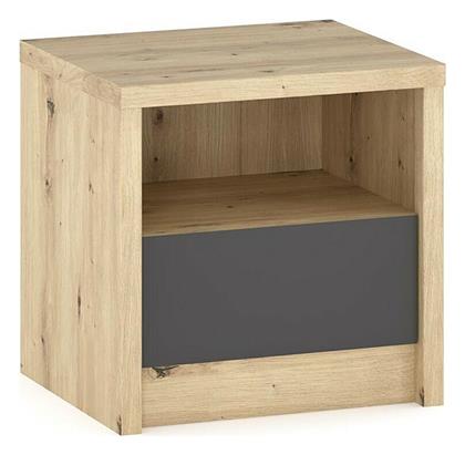 Ξύλινο Κομοδίνο Lavinia Ανθρακί / Sonoma 46.5x39.5x45.5cm - Pakketo
