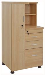 Ξύλινο Ντουλάπι Γραφείου με Κλειδαριά & Συρτάρια Φυσικό 60x46x120cm - HomeMarkt από το Designdrops