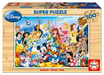 Ξύλινο Παιδικό Puzzle The Wonderful World of Disney 100pcs για 6+ Ετών Educa