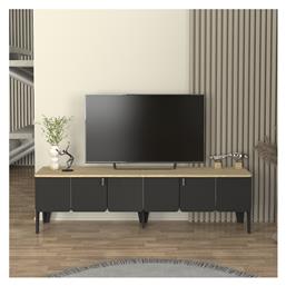Ξύλινο Pedro Ανθρακί - Rota Oak 180x35x50.7εκ. GP042-0305,1 - Megapap