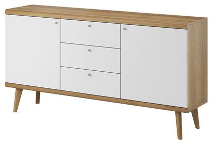 Ξύλινος Μπουφές με Συρτάρια Λευκό / Riviera 160x40x83cm - LH Home Furniture