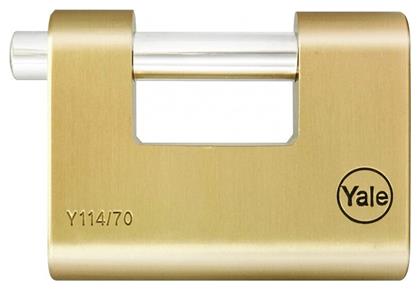 Y114 Μπρούτζινο Λουκέτο Τάκου με Κλειδί 80mm Yale