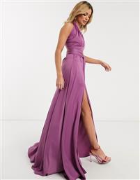 Yaura luxe satin maxi dress with cut out detail in lavender-Purple από το Asos