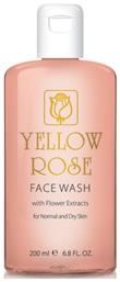 Face Wash with Flower Extacts Gel Καθαρισμού Προσώπου 200ml Yellow Rose