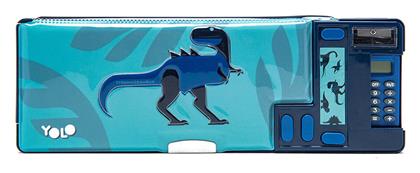 Κασετίνα Βαρελάκι με 1 Θήκη Light Blue Dino Yolo