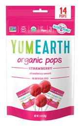 Organic Pops με Γεύση Φράουλα 87gr YumEarth