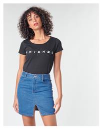 Friends Logo WOFRIENTS001 Γυναικείο T-shirt Μαύρο με Στάμπα Yurban