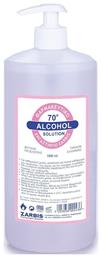 Ήπια Λοσιόν Οινοπνεύματος 70° Alcohol Solution με Αντλία 1000ml Zarbis Camoil Johnz