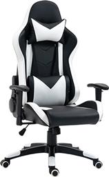 Zita Plus A6190 Καρέκλα Gaming Δερματίνης Μαύρο/Λευκό