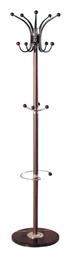 Καλόγερος Μεταλλικός Καρυδί 38x38x180cm Zita Plus