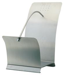 Ν Inox Καλάθι Αποθήκευσης Ξύλων 25x24x44cm Ασημί Zogometal