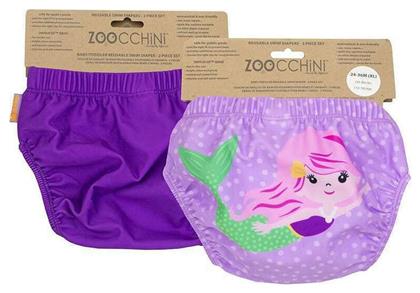 Παιδικό Μαγιό Αντιηλιακή (UV) Πάνα Σετ Μωβ Zoocchini