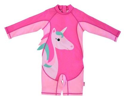 Παιδικό Μαγιό Ολόσωμο με Μακρύ Μανίκι Pink Zoocchini