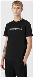 Emporio Armani Ανδρικό T-shirt Μαύρο με Στάμπα από το Spartoo