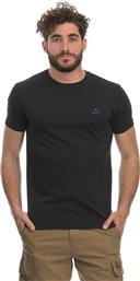 Gant Ανδρικό T-shirt Μαύρο με Λογότυπο από το Z-mall