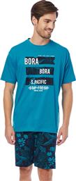 Minerva Bora Bora Καλοκαιρινή Ανδρική Πιτζάμα Μπλε