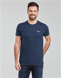 Pepe Jeans Ανδρικό T-shirt Navy Μπλε Μονόχρωμο από το Troumpoukis
